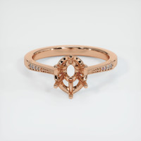 18K Rose Gold Antique Style Ring Setting Image