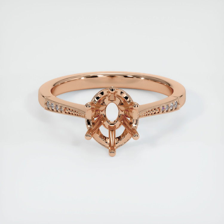 18K Rose Gold Antique Style Ring Setting