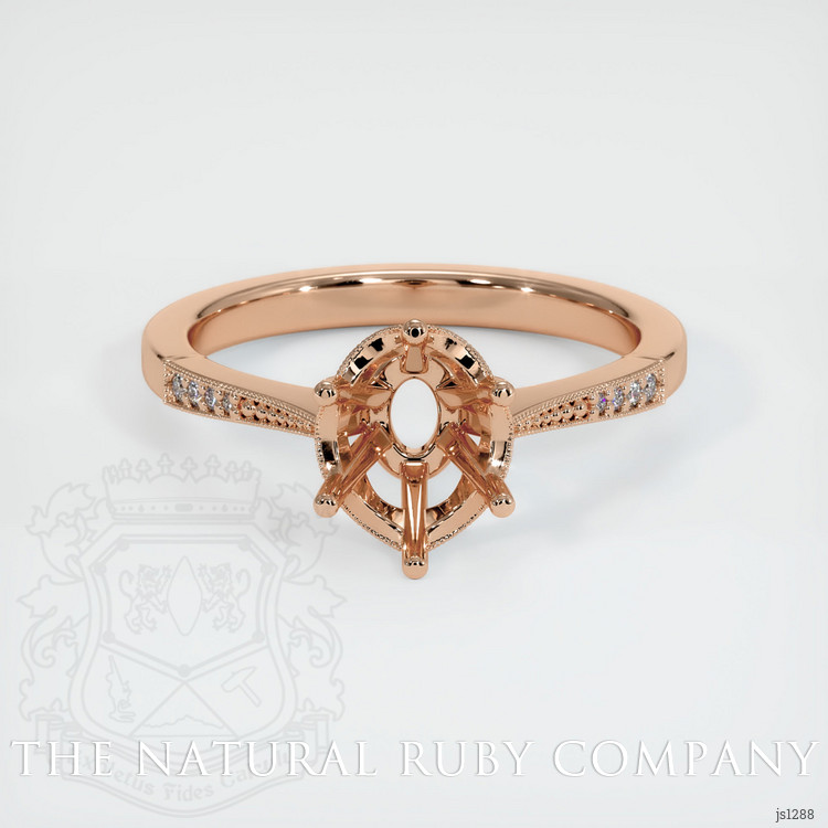 18K Rose Gold Antique Style Ring Setting
