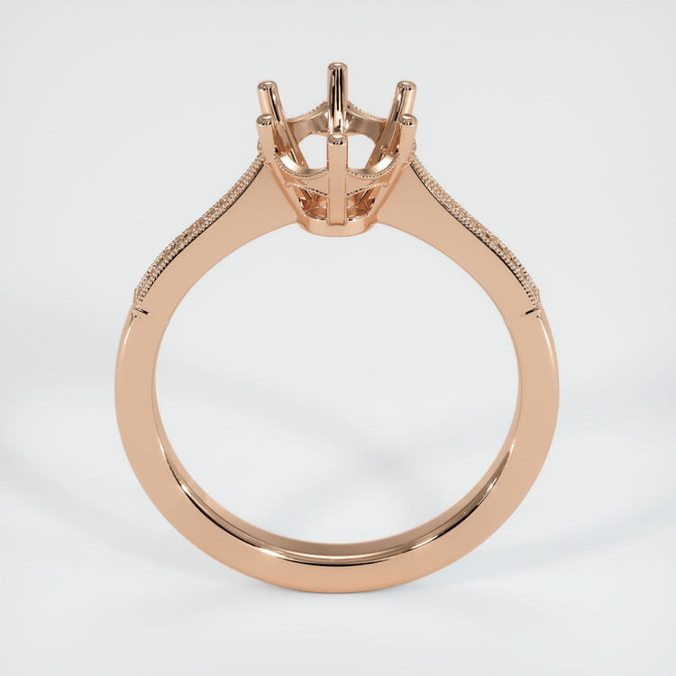 18K Rose Gold Antique Style Ring Setting