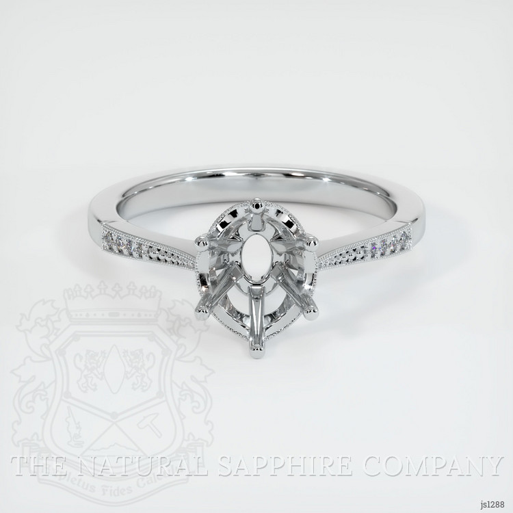10K White Gold Antique Style Ring Setting