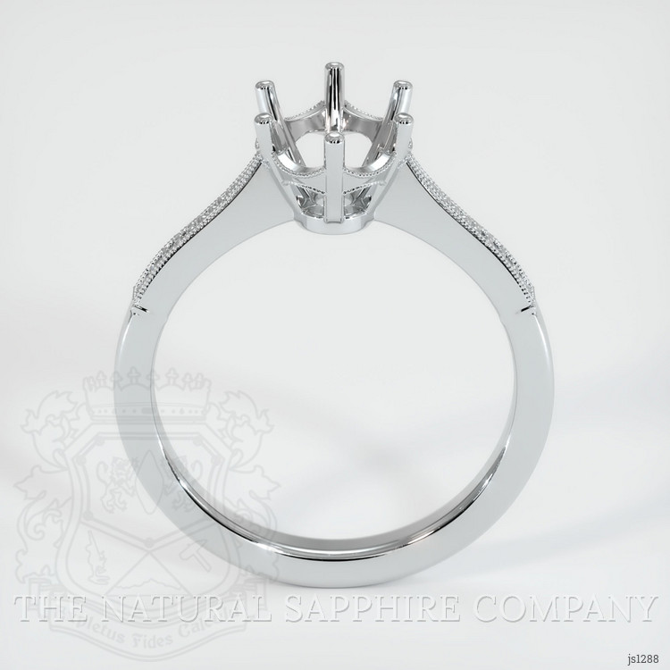 10K White Gold Antique Style Ring Setting