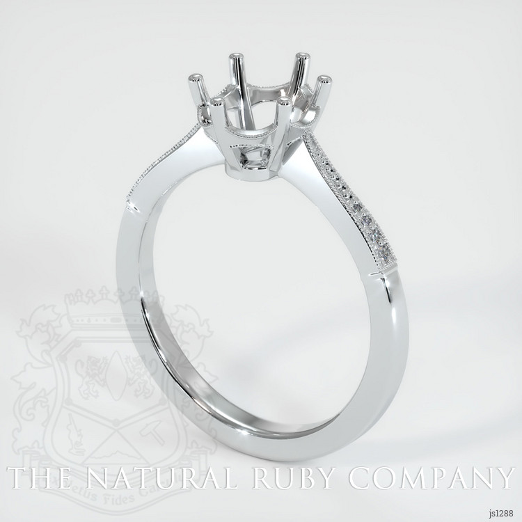 14K White Gold Antique Style Ring Setting