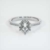 14K White Gold Antique Style Ring Setting Image