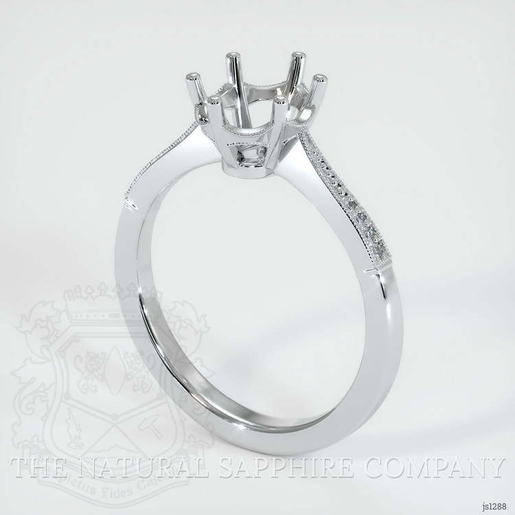 Pave Emerald Ring 1.69 Ct., 18K White Gold