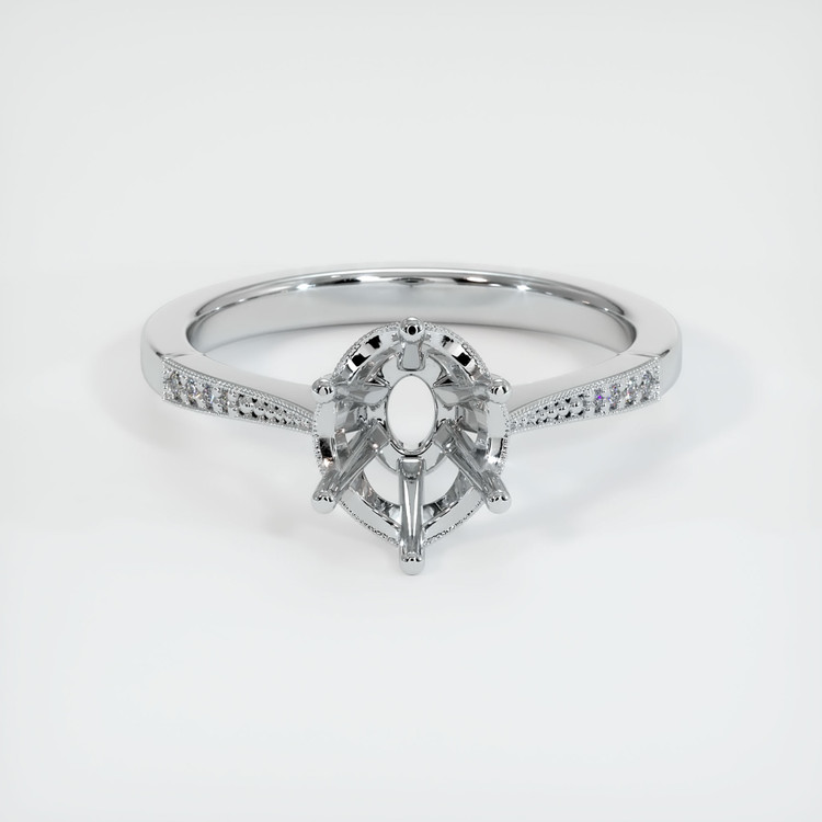 18K White Gold Antique Style Ring Setting