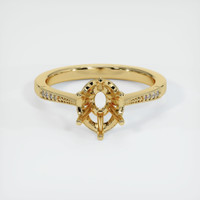 14K Yellow Gold Antique Style Ring Setting Image