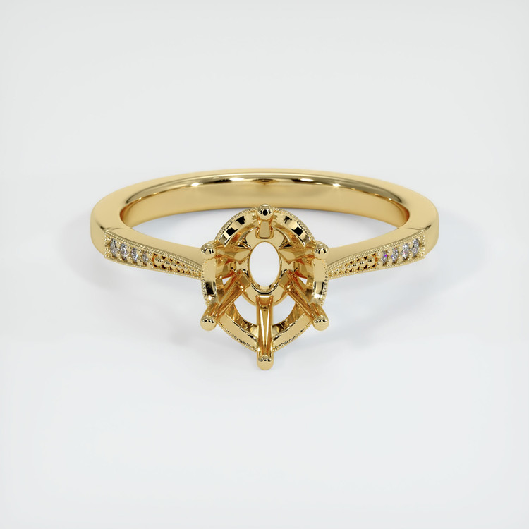 14K Yellow Gold Antique Style Ring Setting