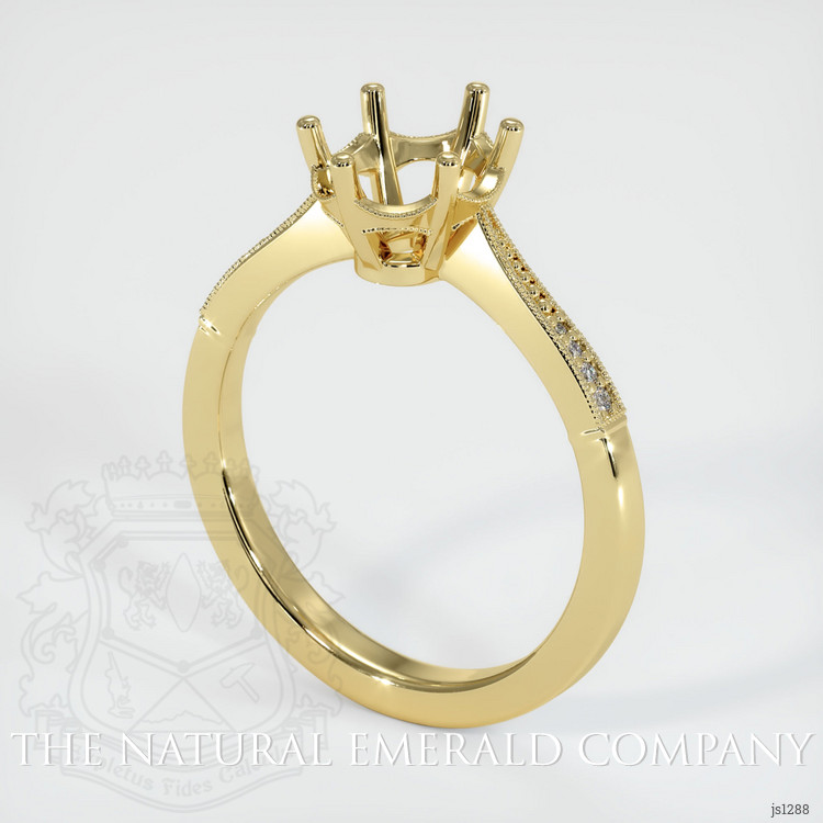 18K Yellow Gold Antique Style Ring Setting