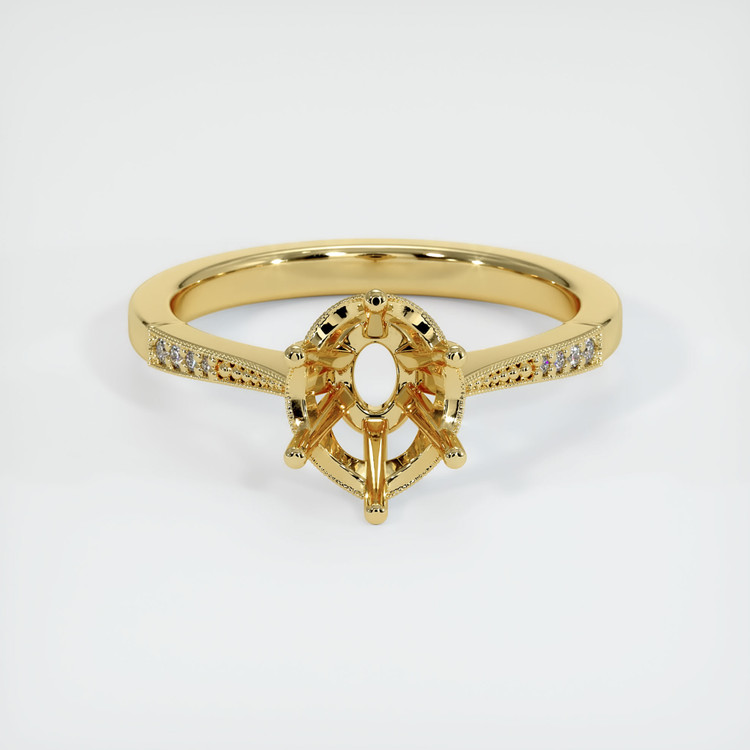 18K Yellow Gold Antique Style Ring Setting