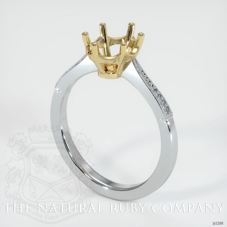 14K Yellow & White Antique Style Ring Setting