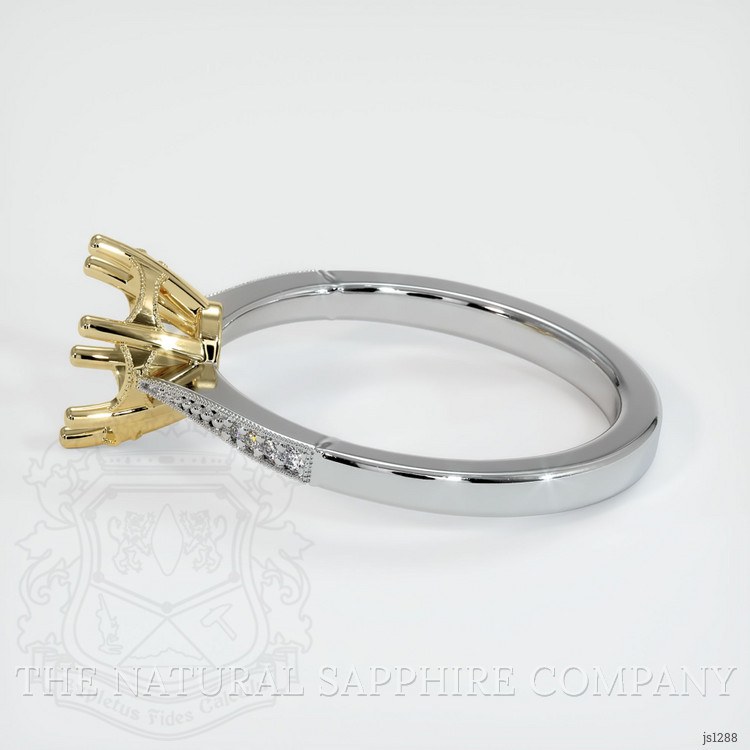 14K Yellow & White Antique Style Ring Setting