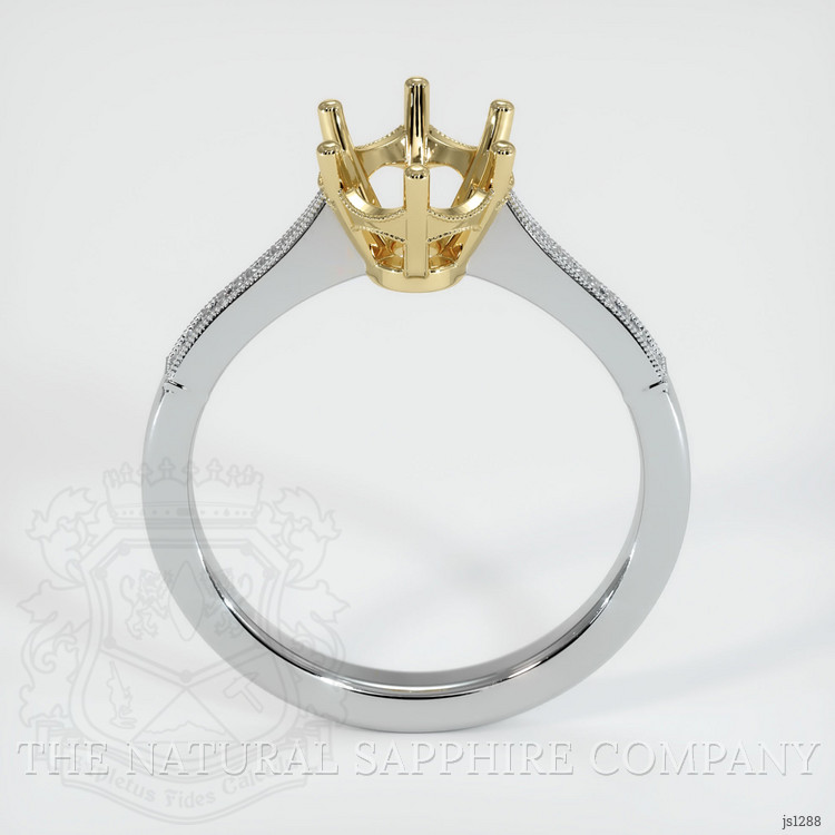 14K Yellow & White Antique Style Ring Setting