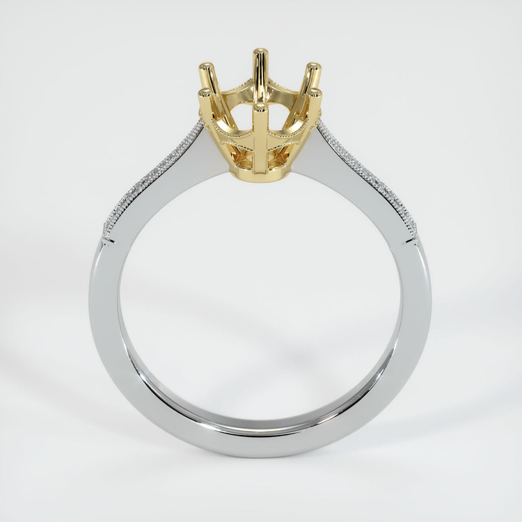 14K Yellow & White Antique Style Ring Setting