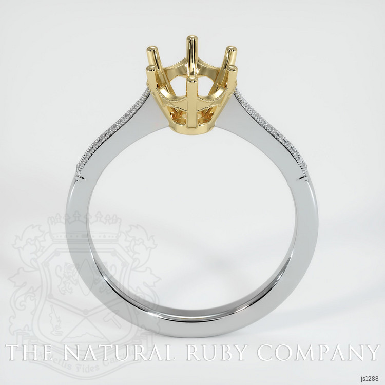 14K Yellow & White Antique Style Ring Setting