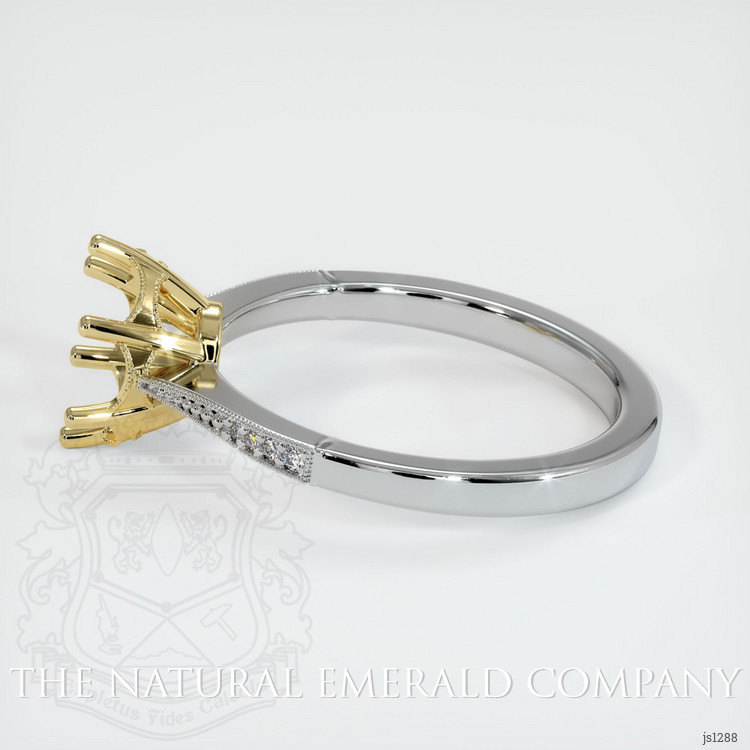 18K Yellow & White Antique Style Ring Setting