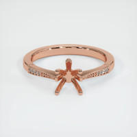 14K Rose Gold Antique Style Ring Setting Image