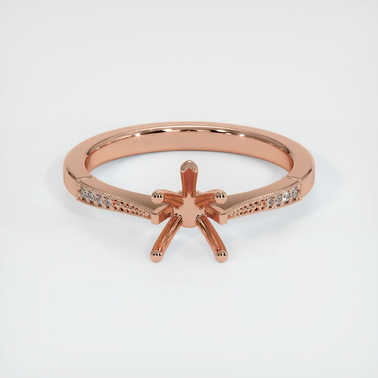 14K Rose Gold Antique Style Ring Setting