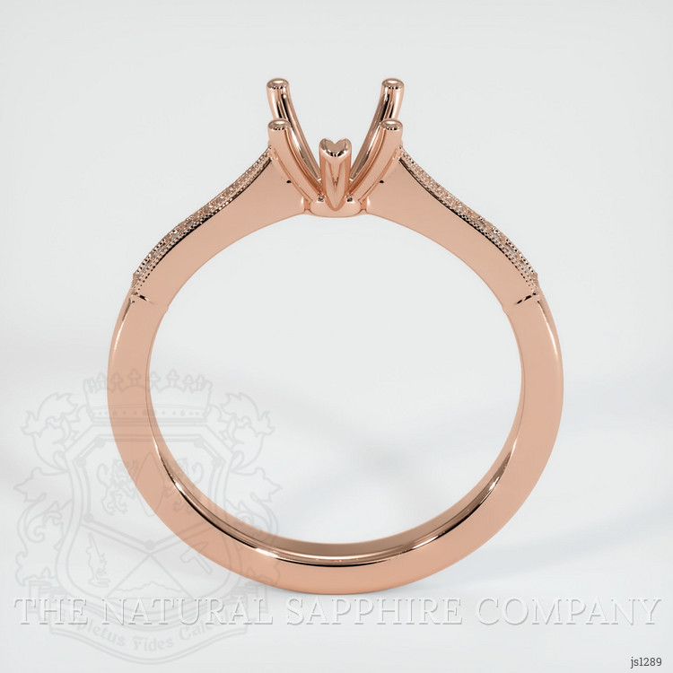 14K Rose Gold Antique Style Ring Setting