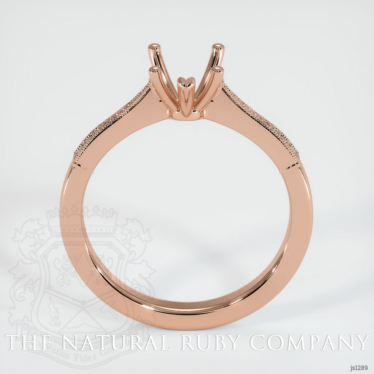 14K Rose Gold Antique Style Ring Setting