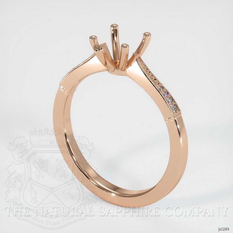 18K Rose Gold Antique Style Ring Setting