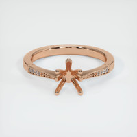 18K Rose Gold Antique Style Ring Setting Image