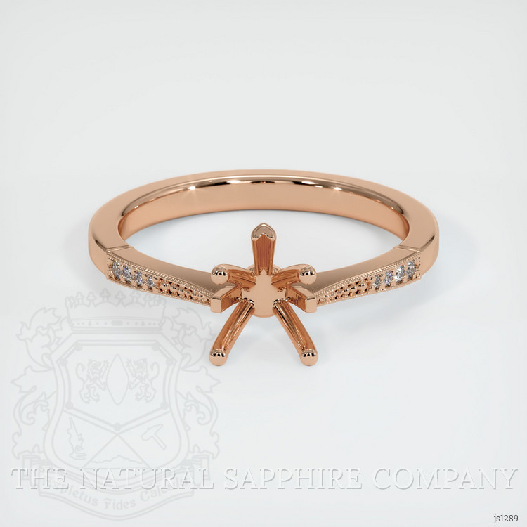 18K Rose Gold Antique Style Ring Setting