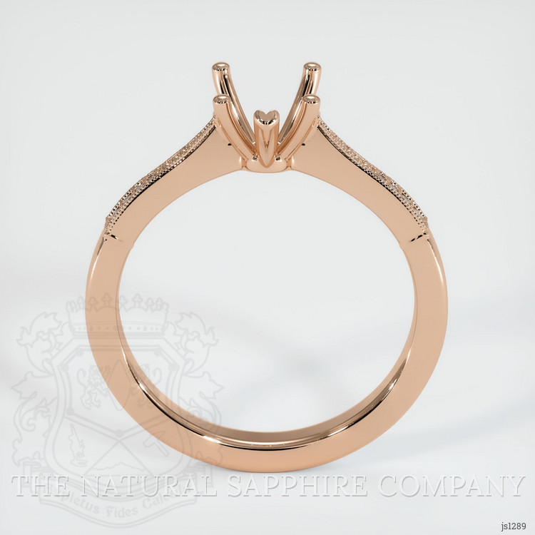 18K Rose Gold Antique Style Ring Setting
