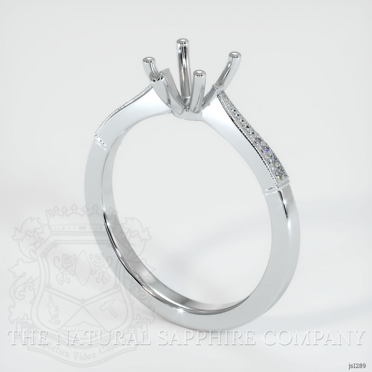 10K White Gold Antique Style Ring Setting