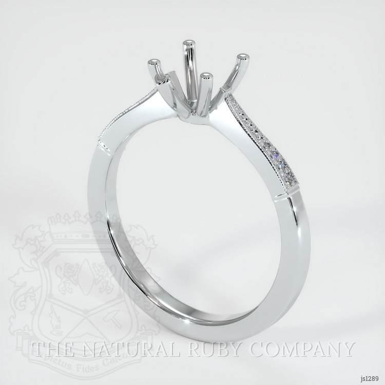 10K White Gold Antique Style Ring Setting