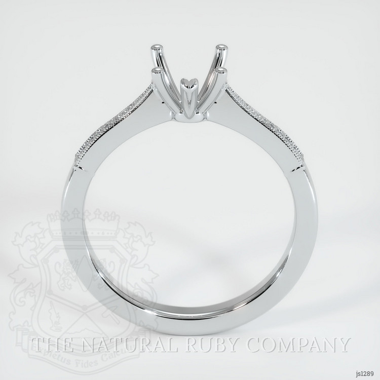 10K White Gold Antique Style Ring Setting