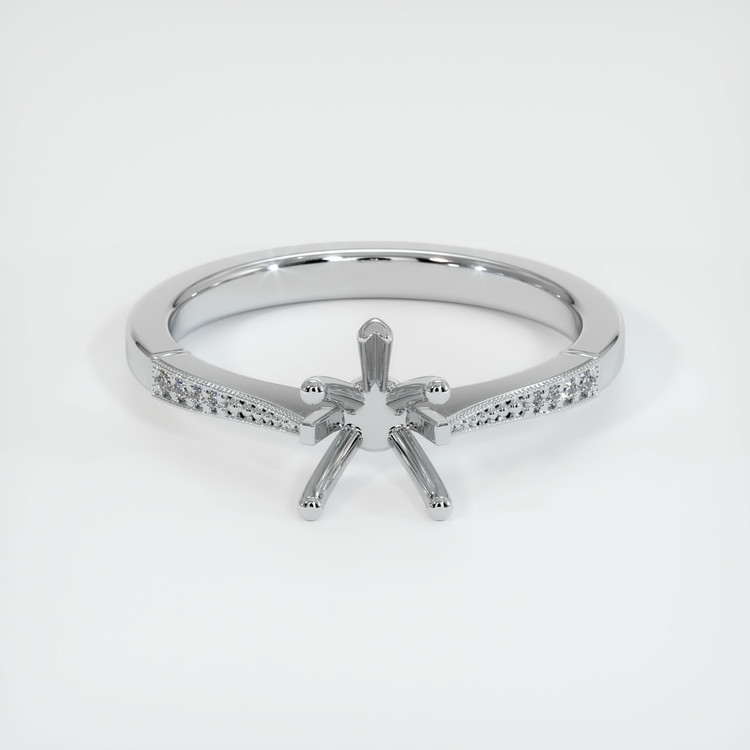 14K White Gold Antique Style Ring Setting