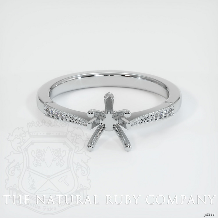 14K White Gold Antique Style Ring Setting