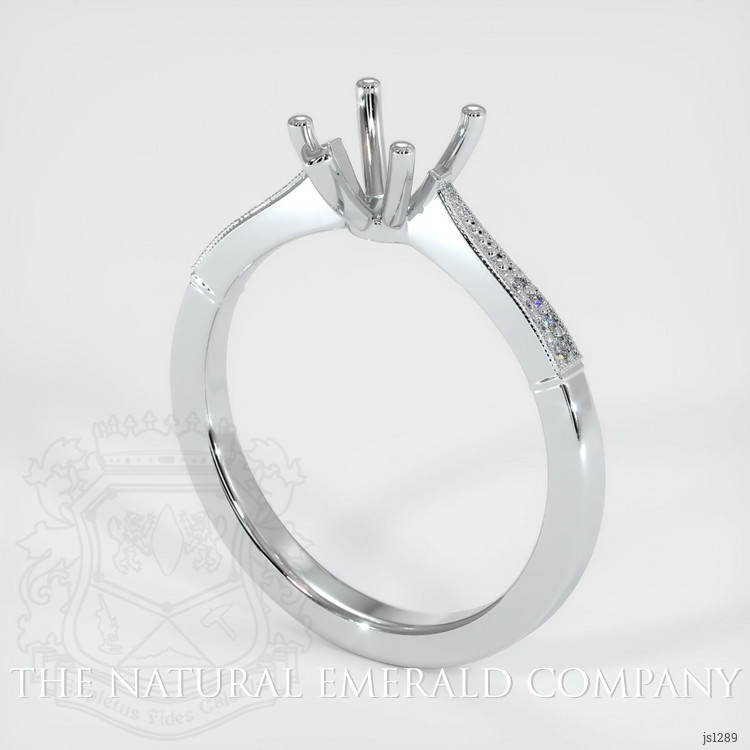 18K White Gold Antique Style Ring Setting