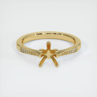 14K Yellow Gold Antique Style Ring Setting Image