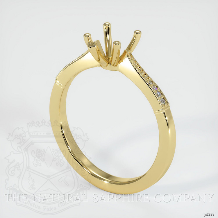 18K Yellow Gold Antique Style Ring Setting