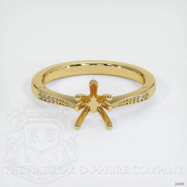 18K Yellow Gold Antique Style Ring Setting