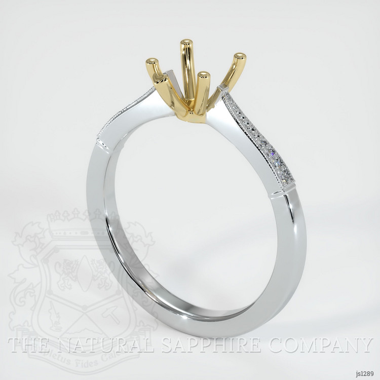 14K Yellow & White Antique Style Ring Setting