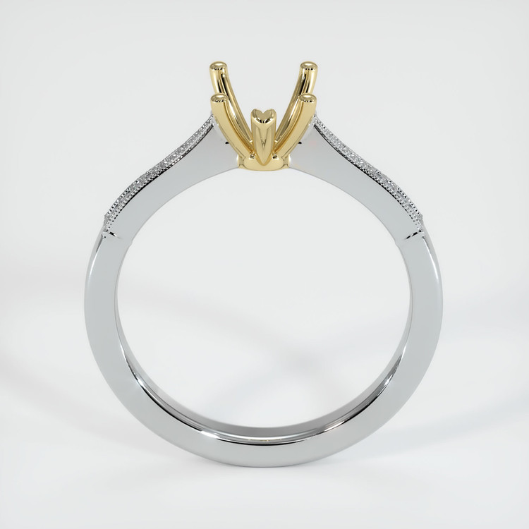 14K Yellow & White Antique Style Ring Setting