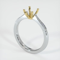 18K Yellow & White Antique Style Ring Setting Video