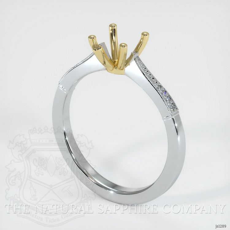 18K Yellow & White Antique Style Ring Setting