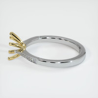 18K Yellow & White Antique Style Ring Setting Image