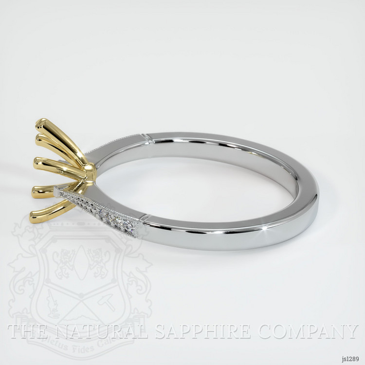 18K Yellow & White Antique Style Ring Setting