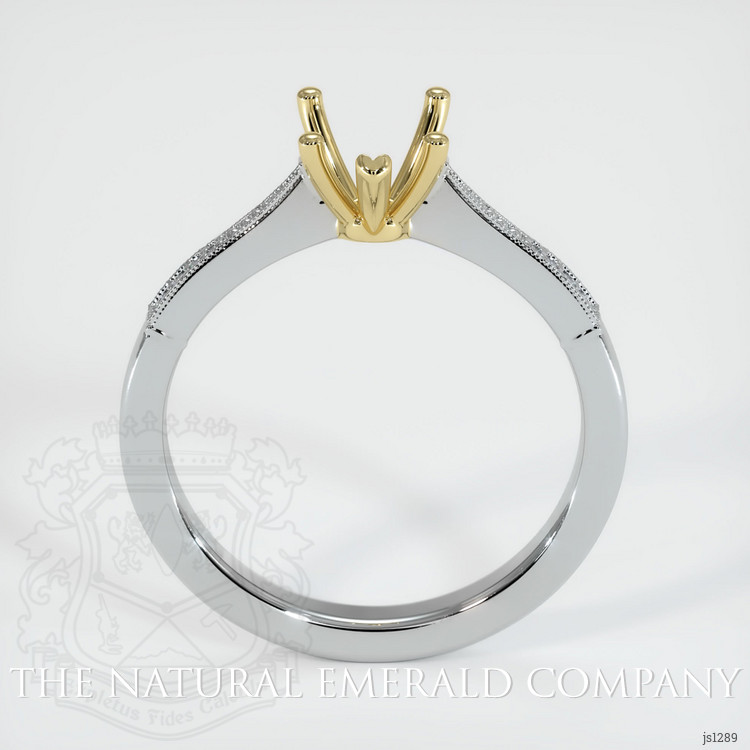 18K Yellow & White Antique Style Ring Setting