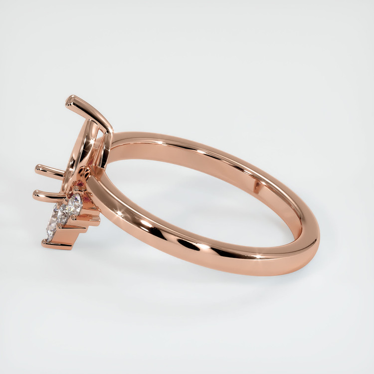 14K Rose Gold Accent Stones Ring Setting