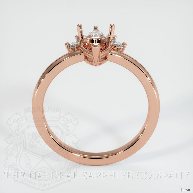 14K Rose Gold Accent Stones Ring Setting