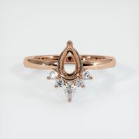 18K Rose Gold Accent Stones Ring Setting Image