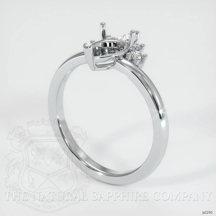 10K White Gold Accent Stones Ring Setting