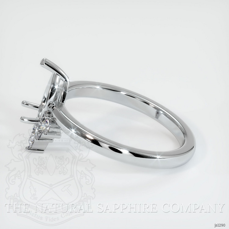 10K White Gold Accent Stones Ring Setting