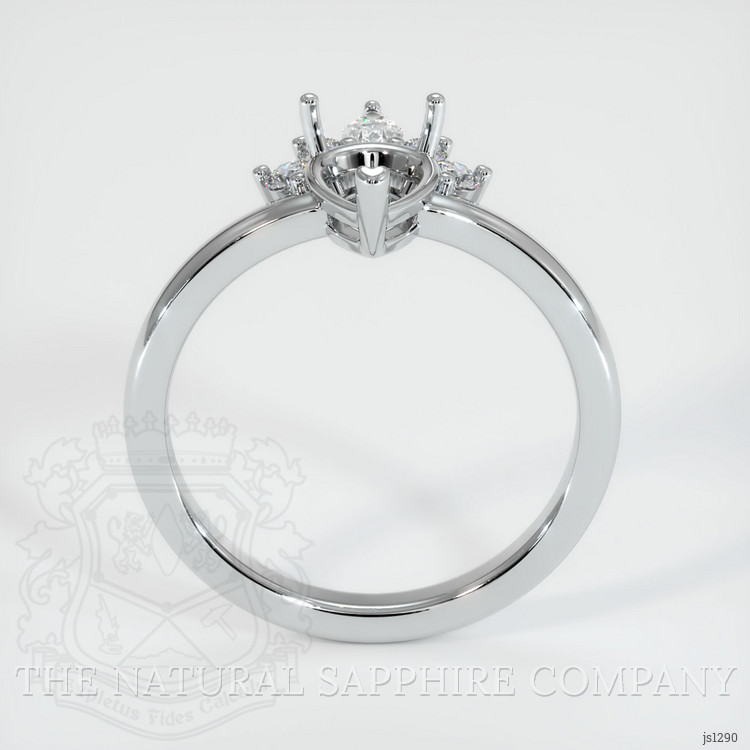 10K White Gold Accent Stones Ring Setting